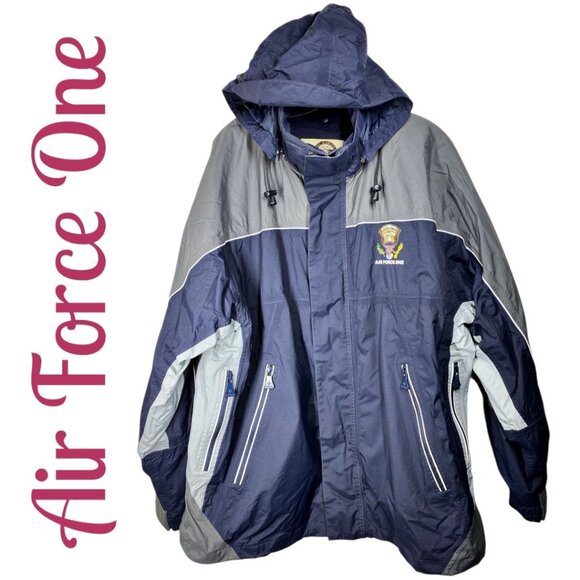 AIR FORCE ONE PRESIDENTIAL SEAL NORTH END VINTAGE 3-IN-1 JACKET HOODED PARKA, LG - Picture 1 of 15